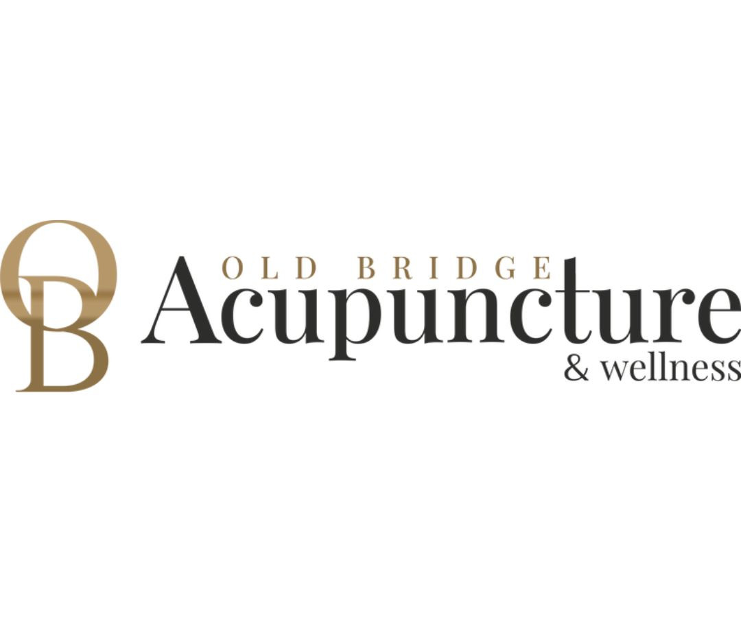 Logo for Old Bridge Acupuncture & Wellness featuring gold OB monogram.