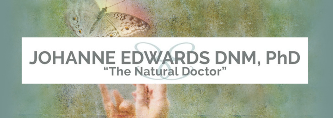 Dr. Johanne Edwards Logo in a Field of Vegetables 